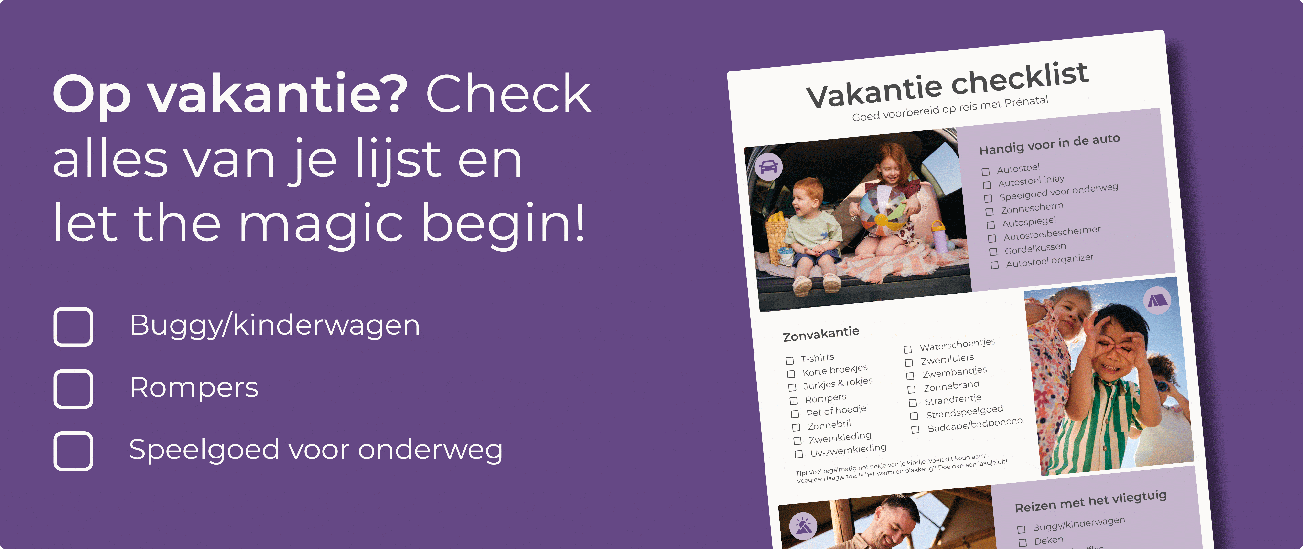Vakantie-checklist